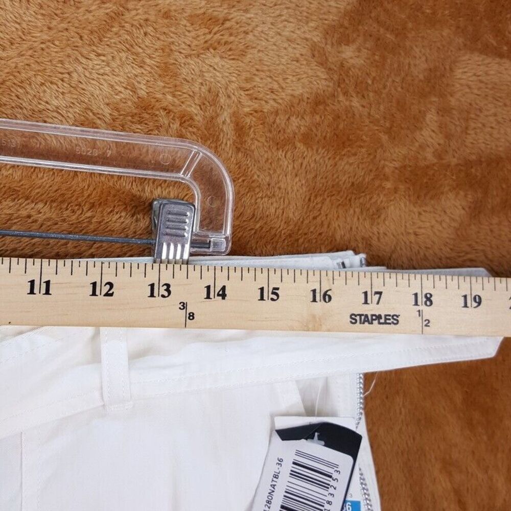 HELMUT LANG Womens Pants Size 10 White Tapered Crop Belted Zippers FLIGHT $540 - Picture 8 of 12